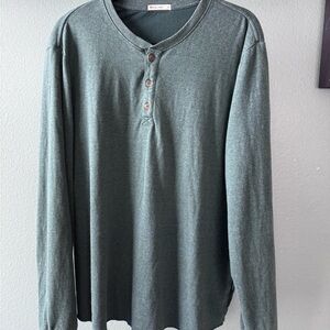 Marine Layer Pacifica Green Henley Shirt XL